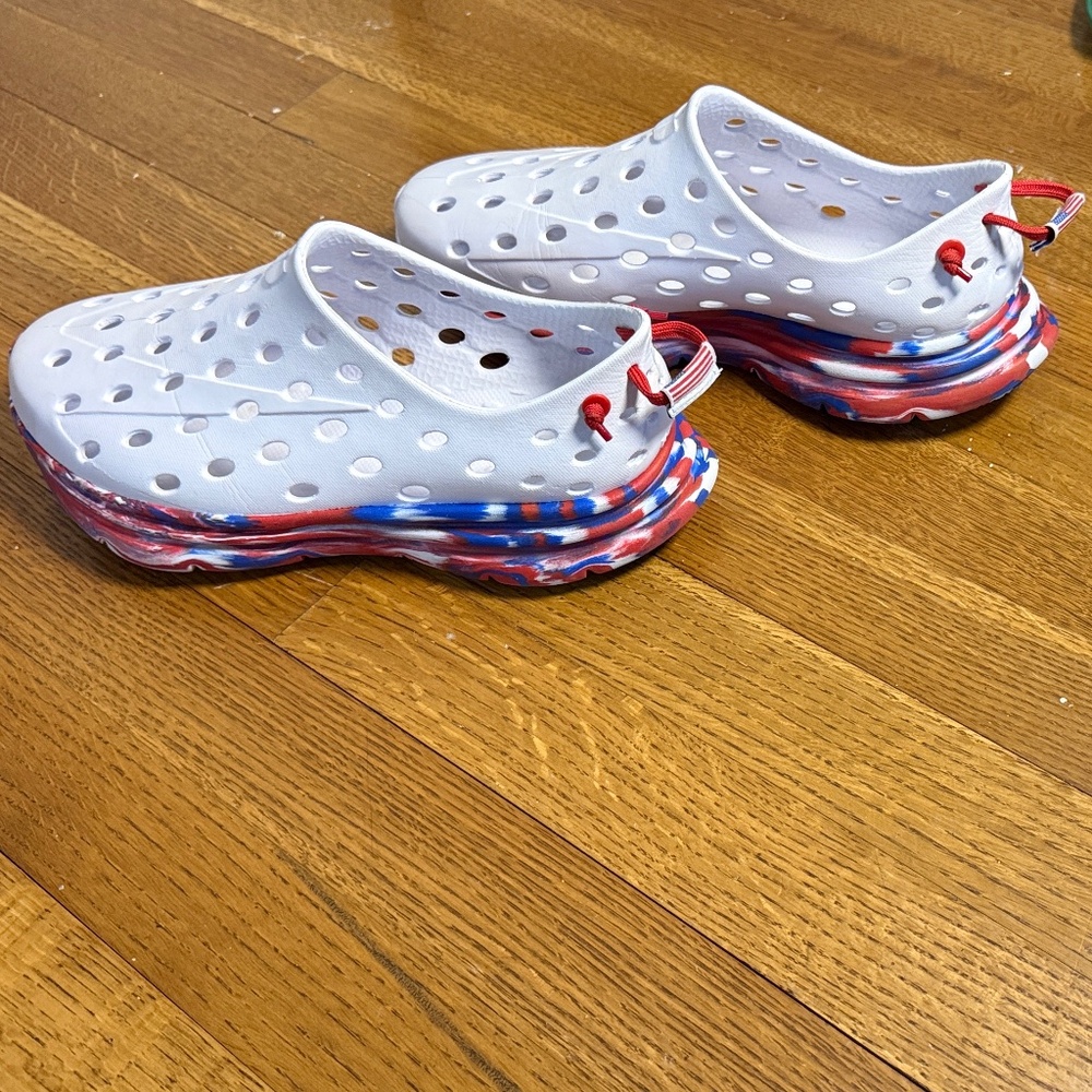 Kane Active Recovery Shoes - White/Navy Speckle Stars and Stripes M10/W8